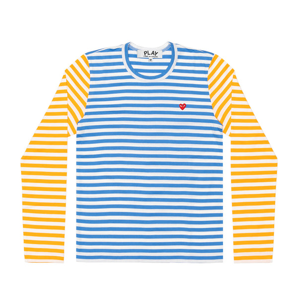 Play - Bi-Colour Stripe T-Shirt - (Blue/Yellow)