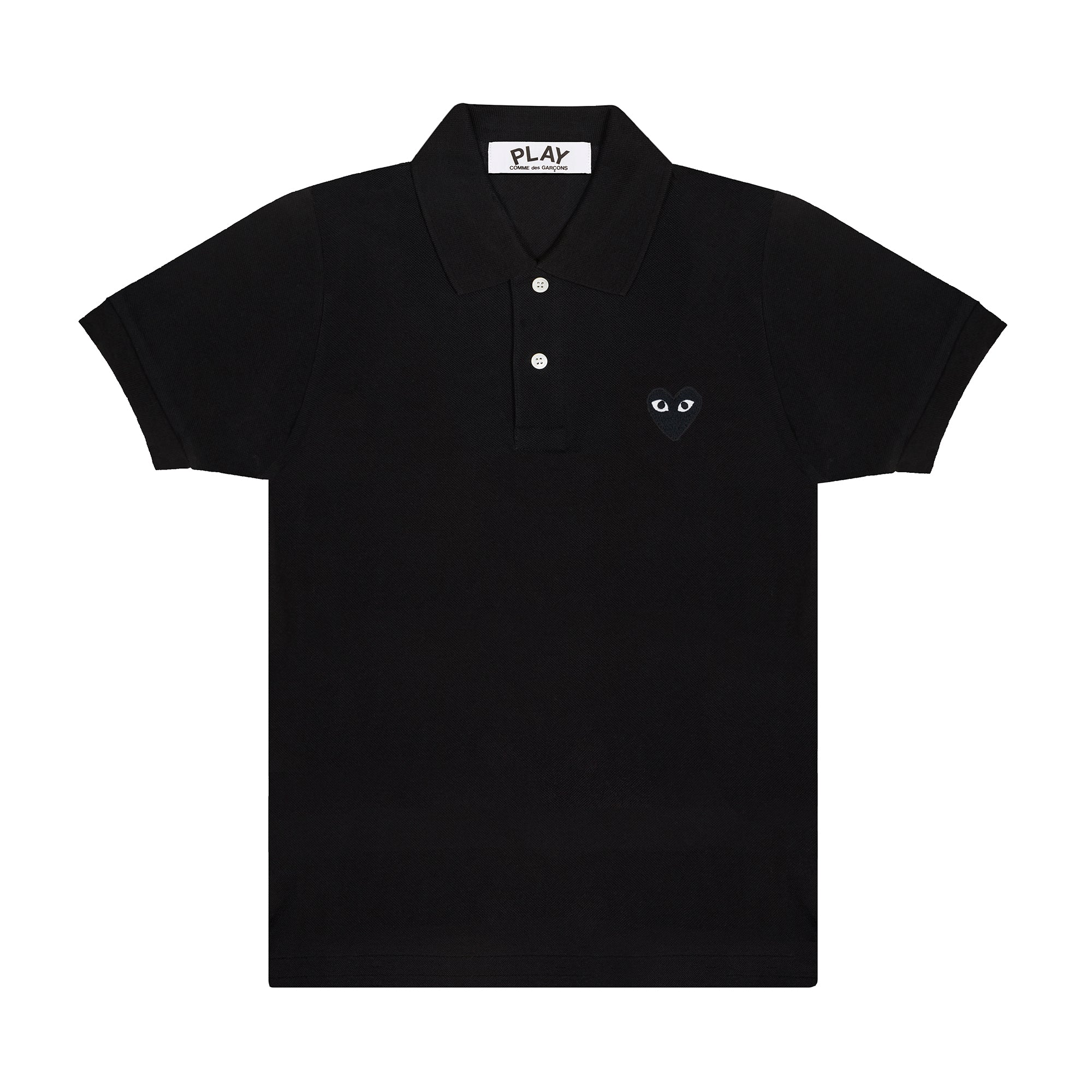 Play - Black Play Comme des Garçons Polo Shirt (Black) | Dover Street ...