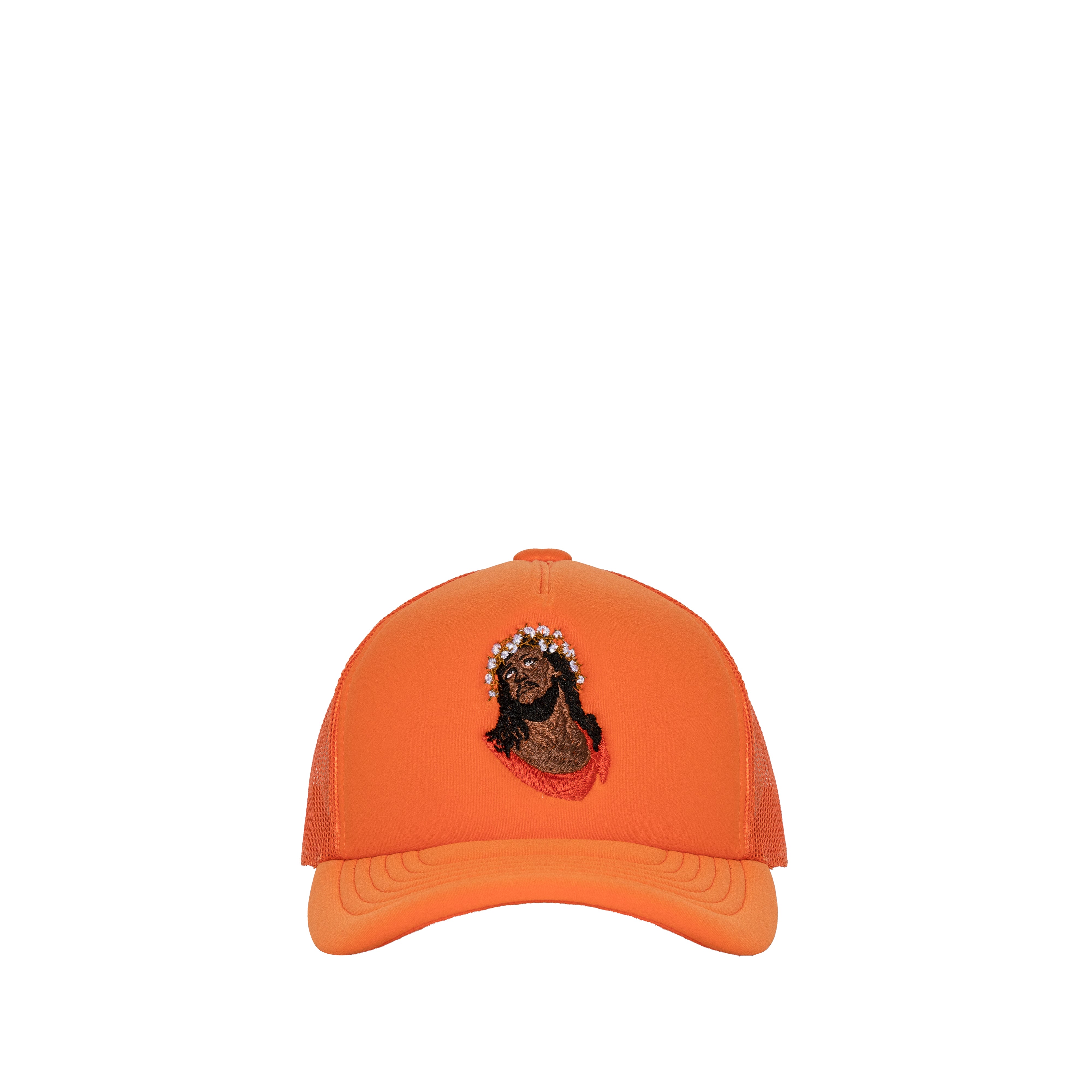 Denim Tears Men's Crown Made Of Cotton Trucker H (Orange) | Dover