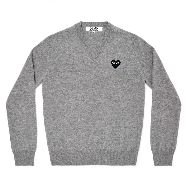 Play - Black V Neck Sweater - (Grey)