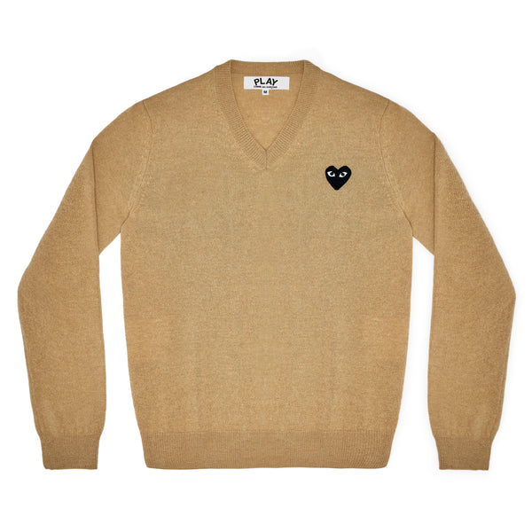 Play - Black V Neck Sweater - (Beige)