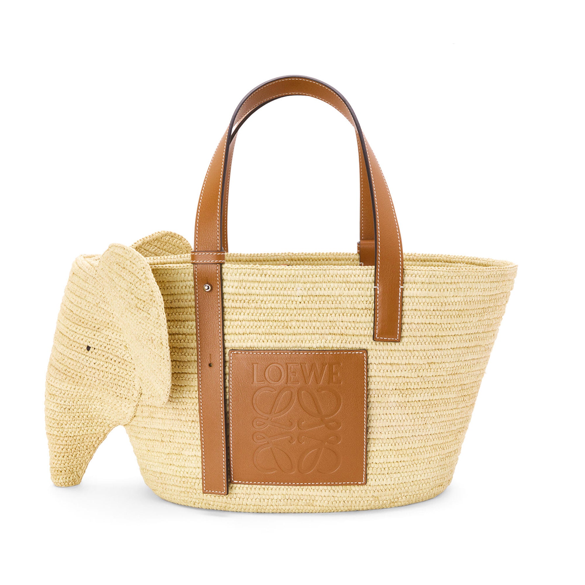 Loewe - Women’s Elephant Basket Bag - (Natural/Tan) view 1