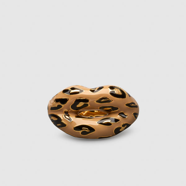 Solange Azagury-Partridge Hotlips Ring in Leopard