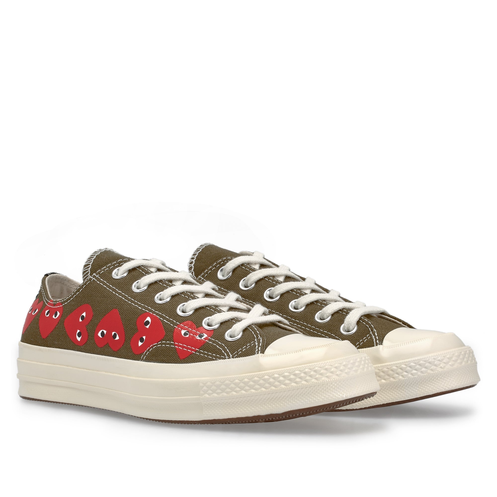 Play Converse - Multi Red Heart Chuck Taylor All Star ’70 Low Sneakers - (Khaki) view 2