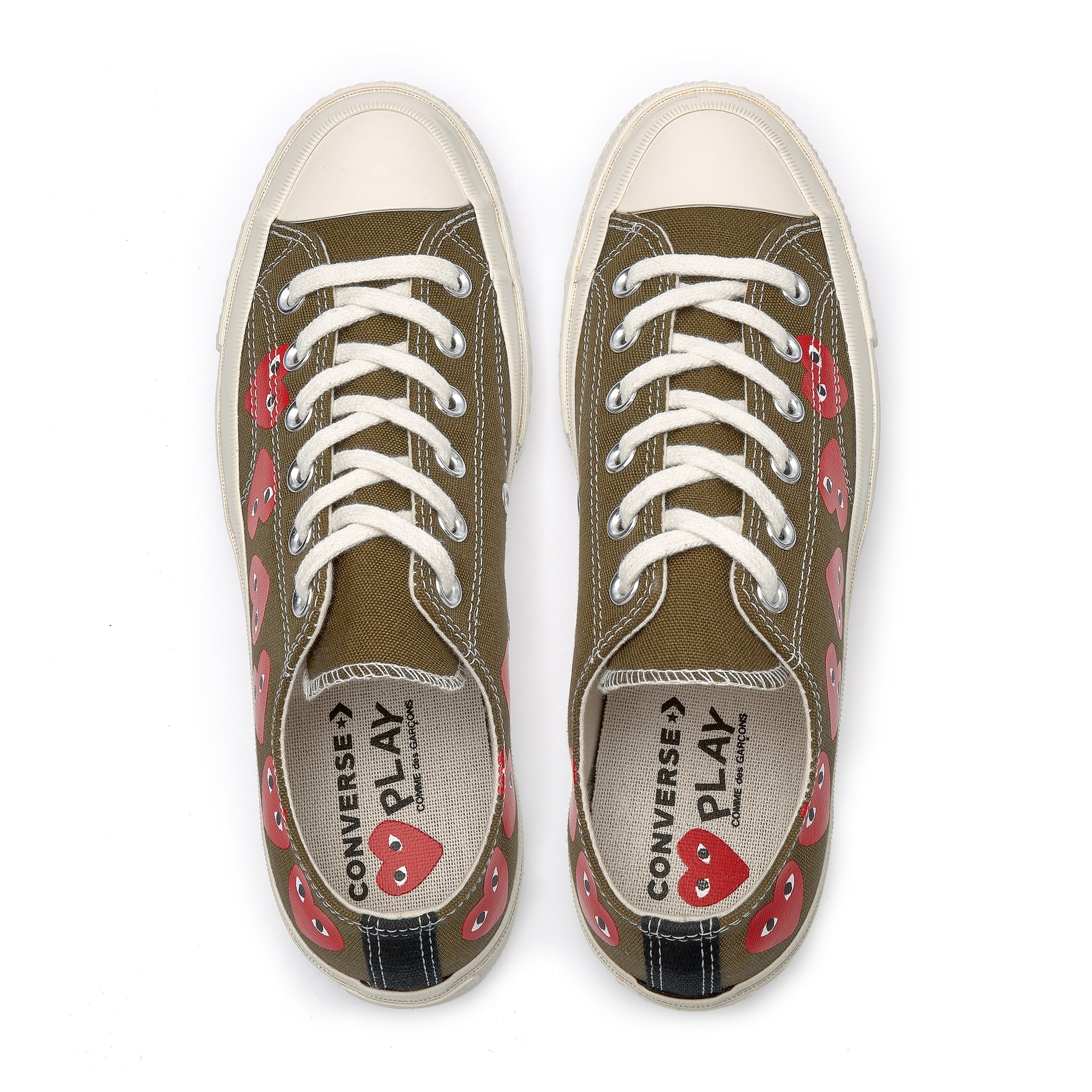 Play Converse - Multi Red Heart Chuck Taylor All Star ’70 Low Sneakers - (Khaki) view 3