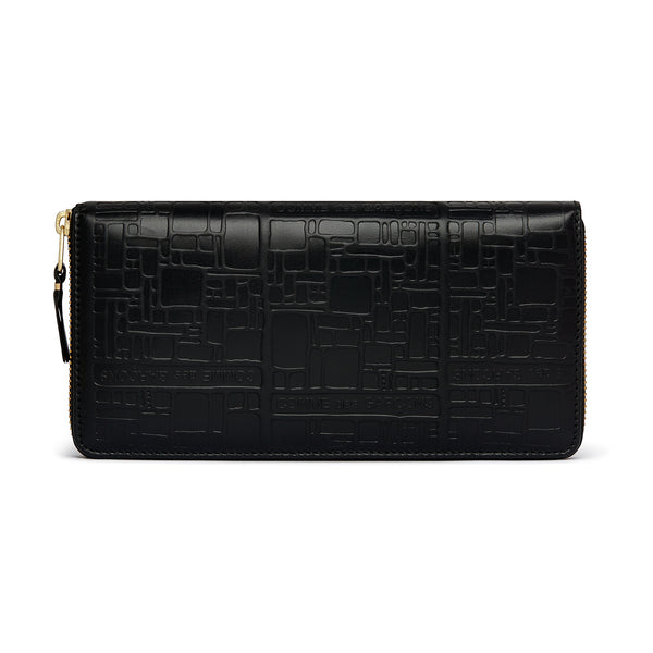 CDG Wallet - Embossed Logo Wallet - (Black SA0110EL)