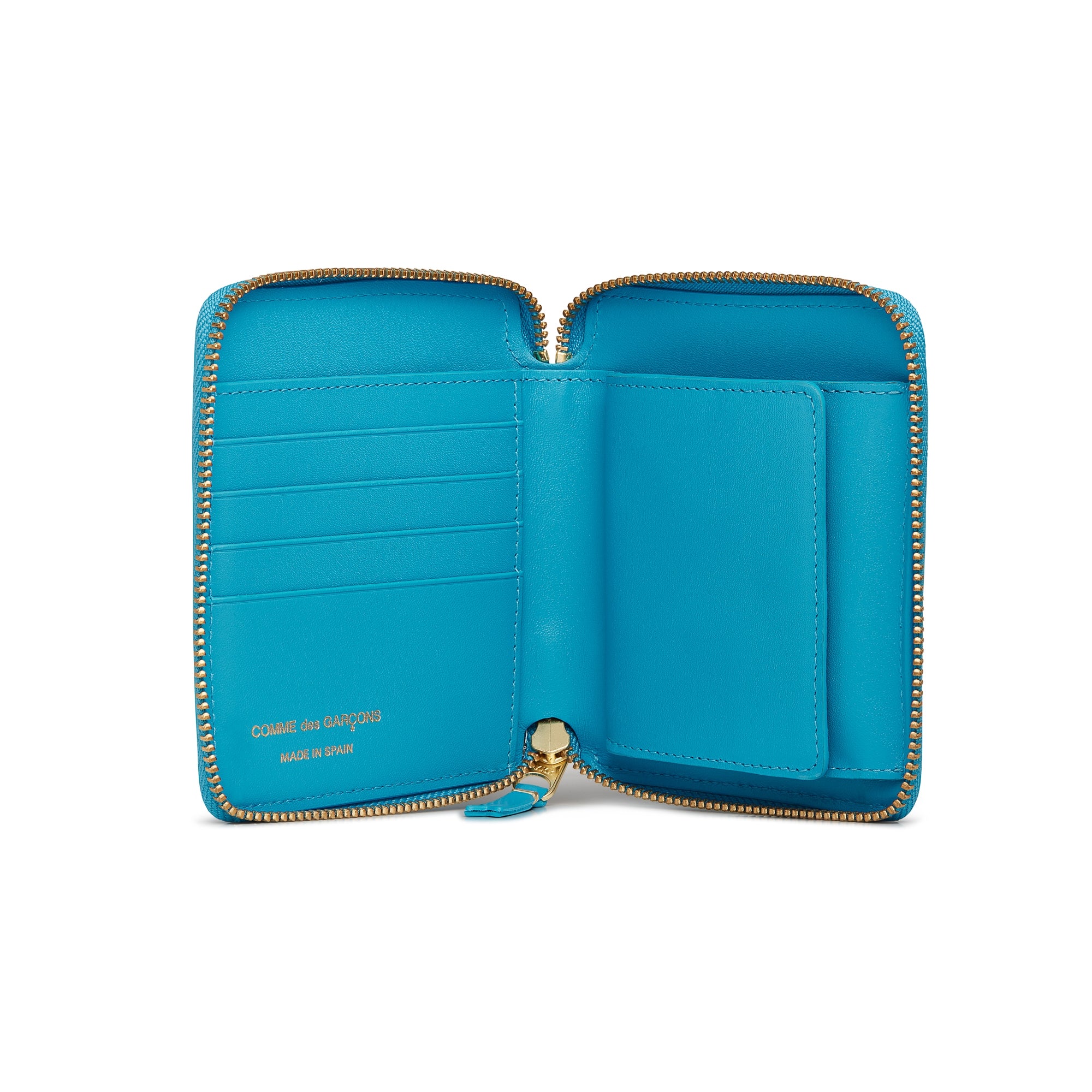 CDG Wallet - Classic Leather Full Zip Around Wallet (Blue SA2100C) view 2, Click to Zoom in