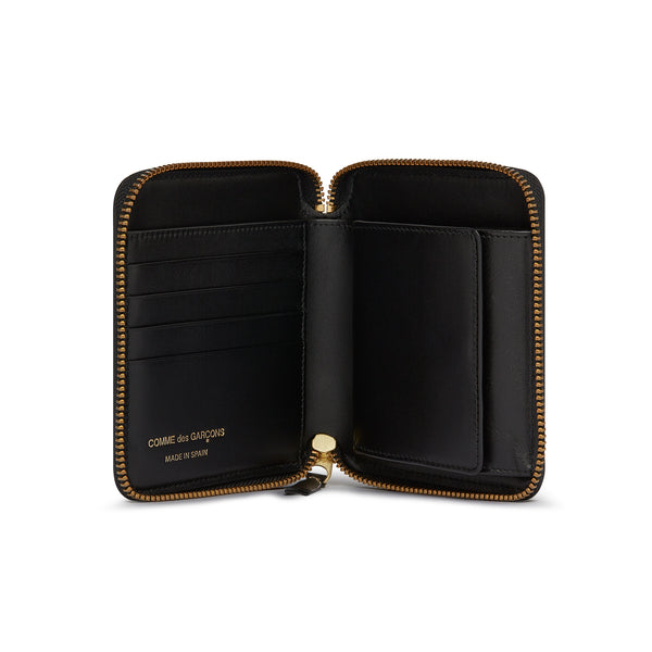 CDG Wallet - Embossed Logo Full Zip Around Wallet - (Black SA2100EL)