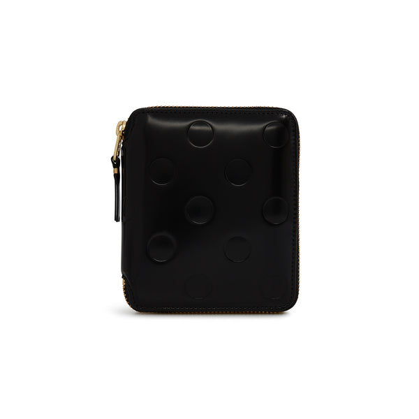 CDG Leather Wallet Polka Dot Embossed (Black SA2100NE)
