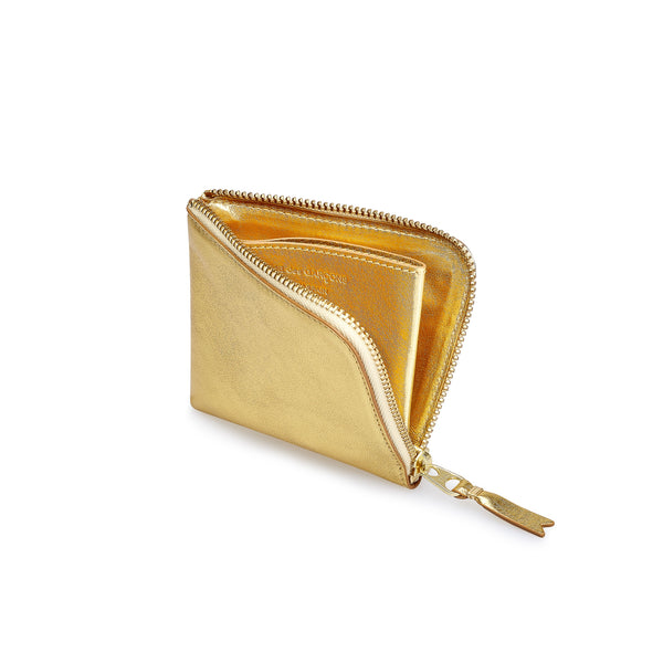 CDG Wallet - Gold Zip Around Wallet - (SA3100G)