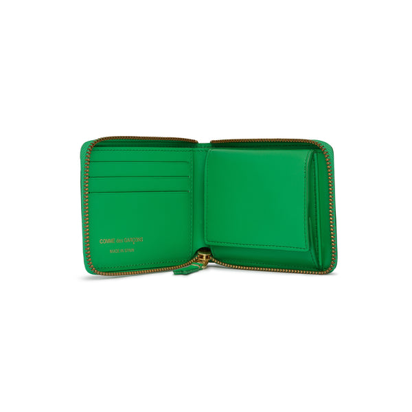 CDG Wallet - Colour Line Full Zip Around Wallet - (Green SA7100)