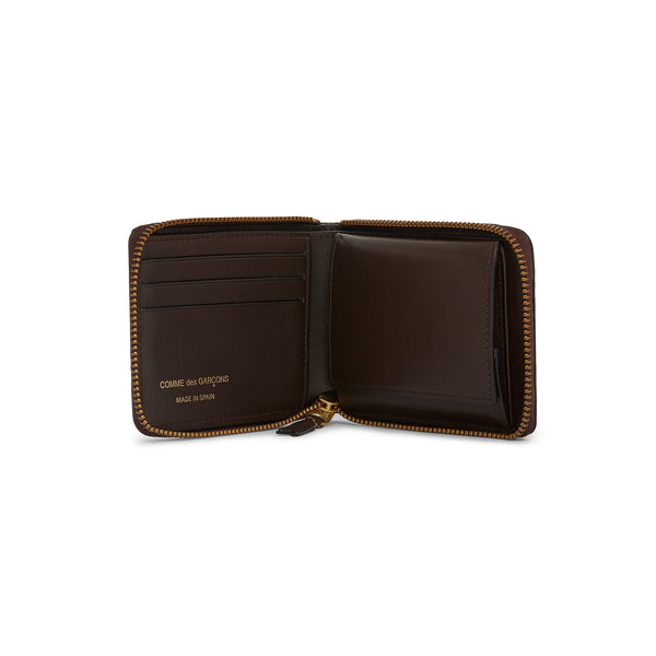 CDG Wallet - Embossed Logo Full Zip Around Wallet - (Brown SA7100EL)
