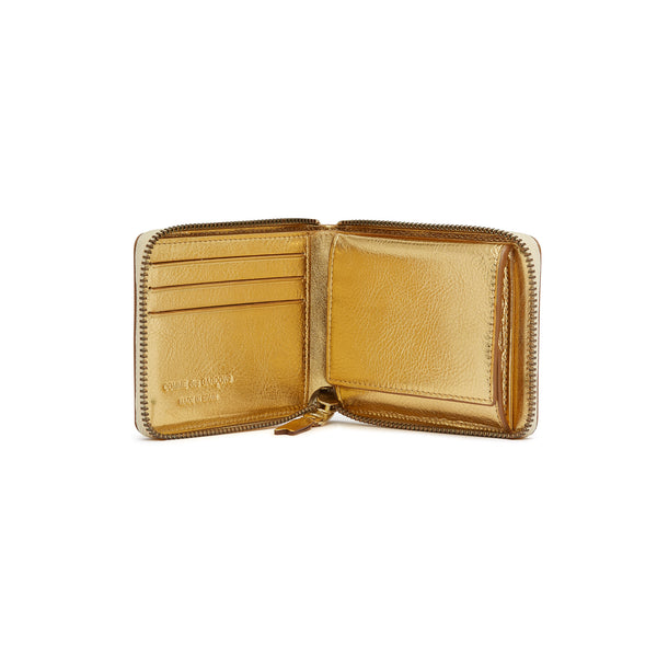 CDG Wallet - Gold Full Zip Around Wallet - (SA7100G)
