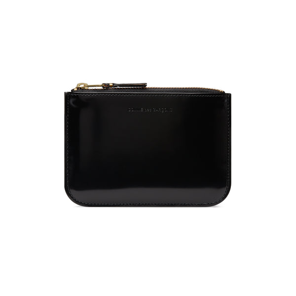 CDG Wallet - Leather Zip Pouch - (Gold/Black SA8100MI)