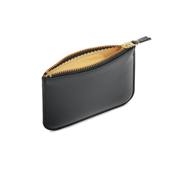 CDG Wallet - Leather Zip Pouch - (Gold/Black SA8100MI)
