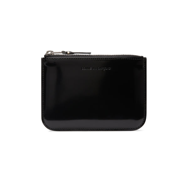CDG - Leather Zip Pouch (Black/Silver SA8100MI)