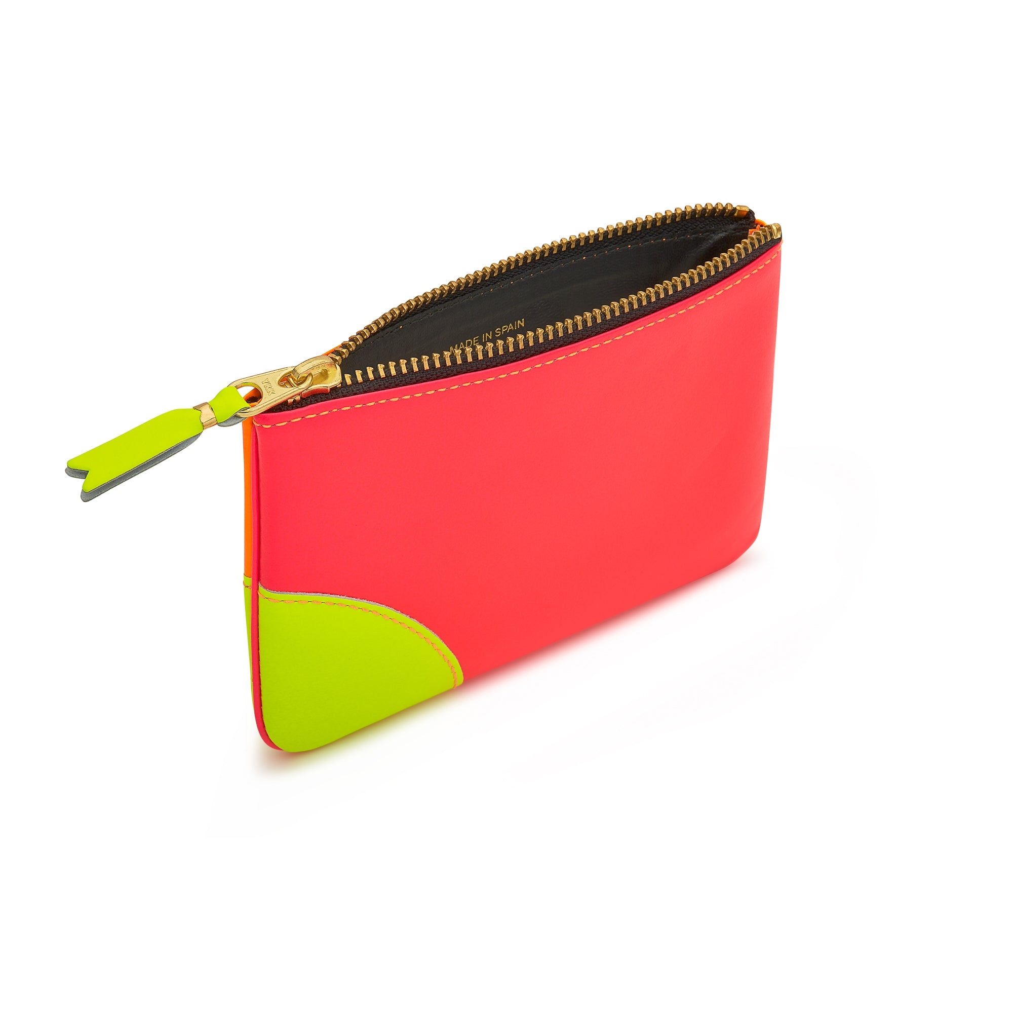 CDG Wallet - Super Fluo Zip Pouch - (Light Orange/Pink SA8100SF) view 3, Click to Zoom in