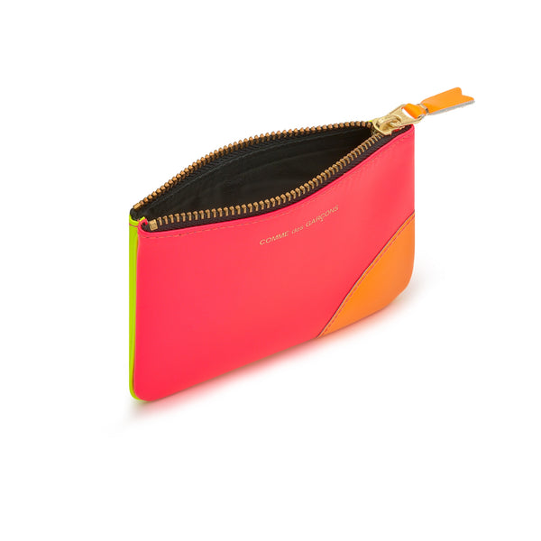 CDG Super Fluo Zip Pouch (Pink/Yellow SA8100SF)